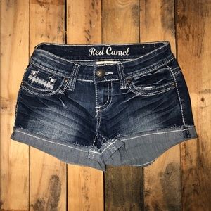 Red Camel Jean Shorts